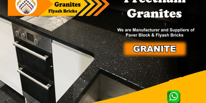 Black Galaxy Granite Kitchen Counter top available @ Preetham Granites