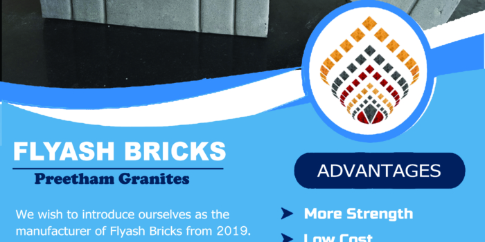 Good Quality Flyash Bricks available @ Preetham Granites, Madurai