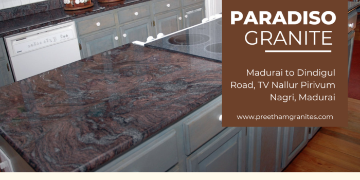 Polished Paradiso Granite available @ Preetham Granites, Madurai