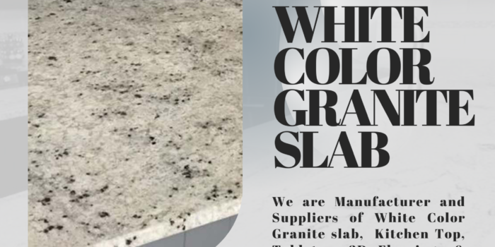 White Color Natural Granite Slab available @ Preetham Granites